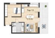 Neubau: 2-Zimmerwohnung mit Garagenplatz und Bergblick!