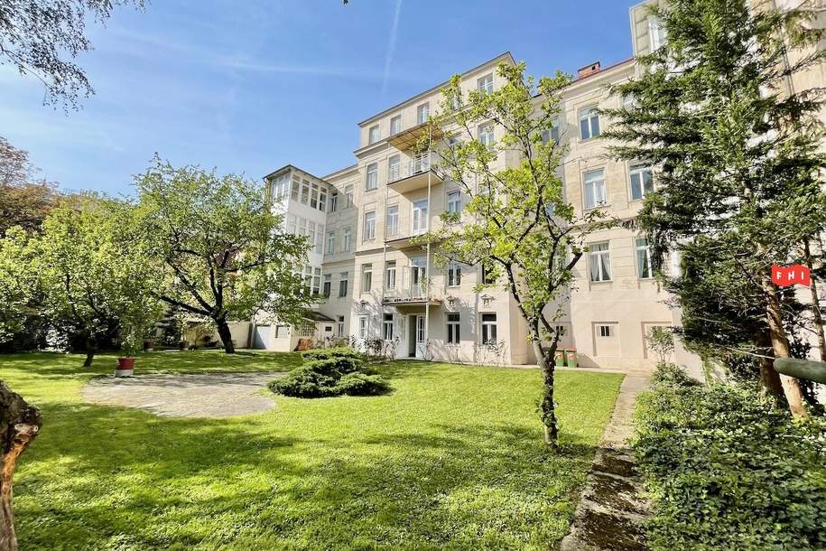 Südseitige 164m² Altbaumiete mit verglaster Wintergarten-Veranda &amp; traumhaften Gartenblick, Wohnung-miete, 2.277,00,€, 1140 Wien 14., Penzing