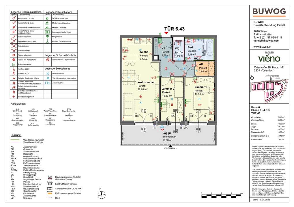 viéno - Innenhof-Traum: Helle 3-Zi-Wohnung mit Süd-LOGGIA ab 11/2026, provisionsfrei vom Bauträger