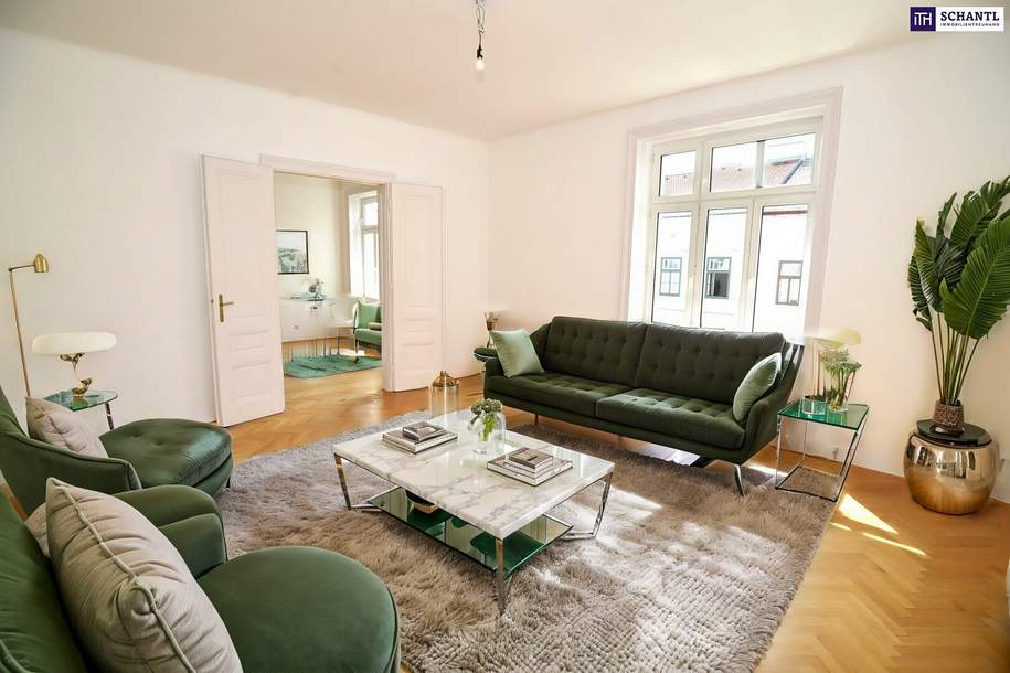 Lichtdurchflutete Altbau-Eckwohnung: Klassischer Charme trifft auf moderne Eleganz! 1050 Wien zum Verlieben!, Wohnung-kauf, 495.000,€, 1050 Wien 5., Margareten