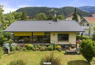 Gartenparadies in einzigartiger Naturlage: Gemütlicher Bungalow mit Wintergarten direkt an der Drau in Lavamünd
