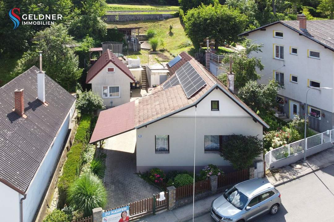 Verkauft. - Einfamilienhaus ruhig gelegen 4 Zimmer, direkt in Oberpullendorf mit Carport, Garten, Photovoltaikanlage