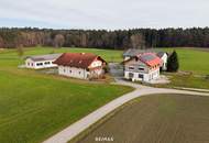 Vielseitige Liegenschaft mit zwei Wohnhäusern, Wirtschaftsgebäuden, Nutzflächen und Wald