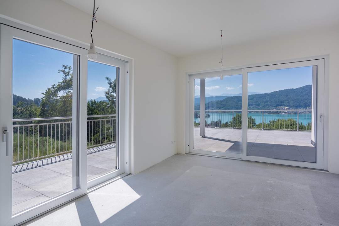Erstbezug-Eigentumswohnung mit Traumblick auf den Wörthersee! Touristische Nutzung möglich!