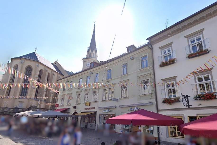 Historisches Flair trifft moderne– Stilvolles Wohnen oder Arbeiten mit Blick auf den Hauptplatz., Wohnung-miete, 950,00,€, 9500 Villach(Stadt)