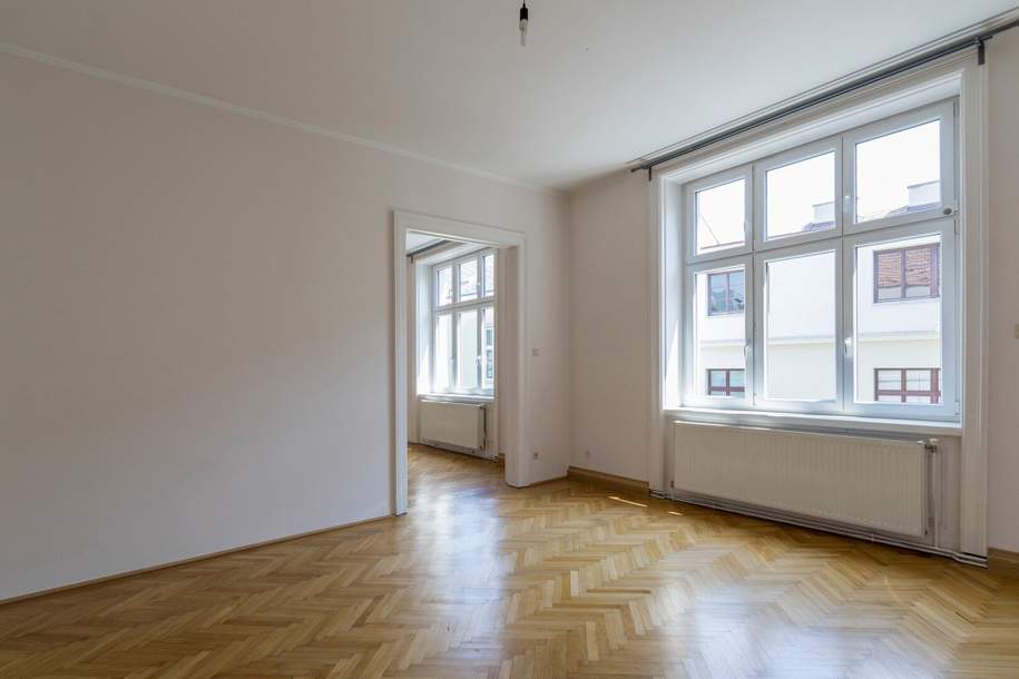 Hofseitige Altbauwohnung mit Balkon-Option!, Wohnung-legalform.mietkauf, 419.000,€, 1060 Wien 6., Mariahilf