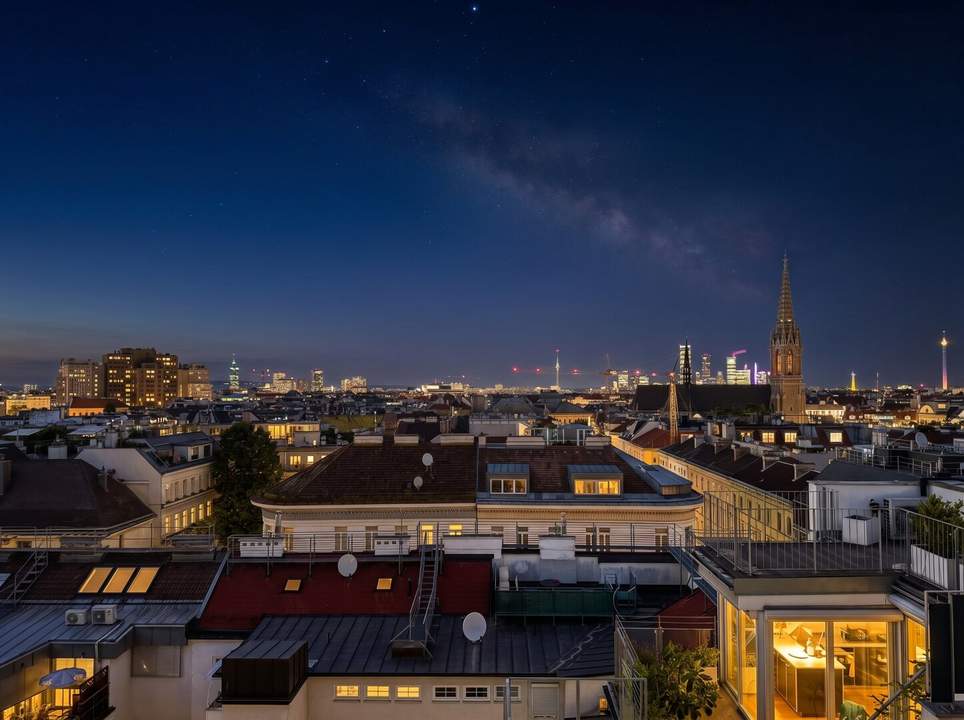 Private Penthouse Residenz mit Skyline View über Wien nächst Stadtpark, Wien Mitte und Rochusmarkt!