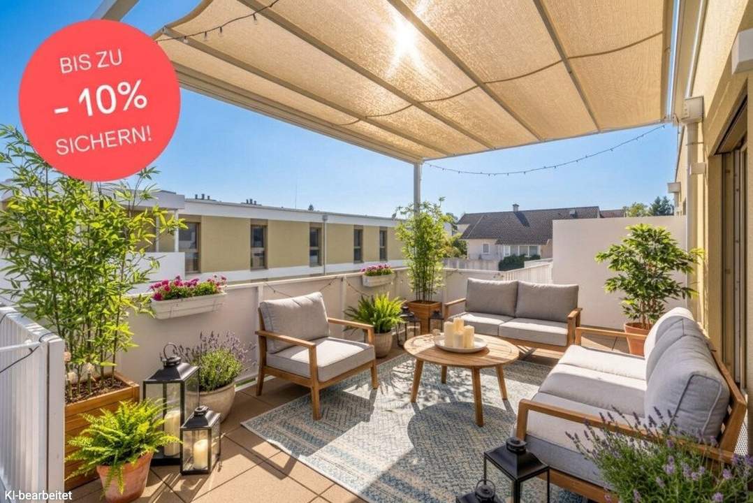 BIS ZU -10% PREISNACHLASS! Nach Süden ausgerichtete 3-Zimmer-Wohnung mit Rundum-Dachterrasse | Weitblick | Provisionsfrei
