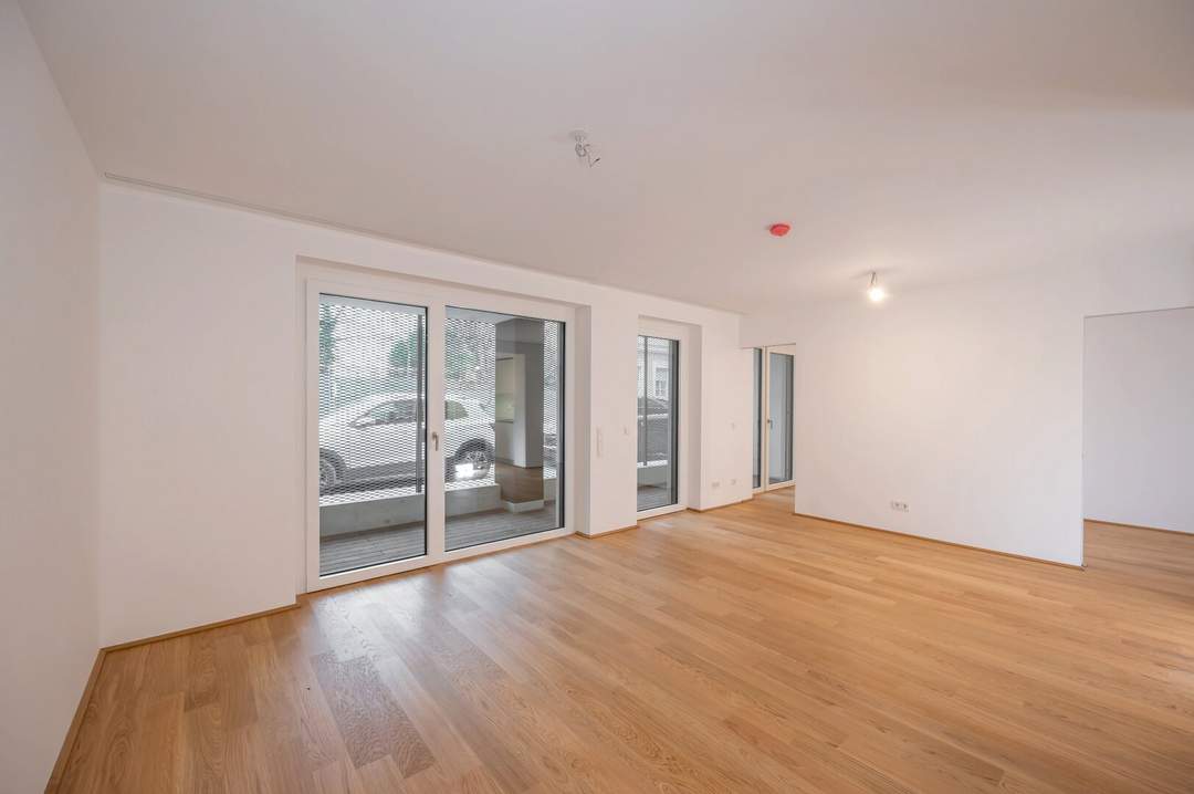 EDUART-Die Kunst des Wohnens: Hochwertiger 2-Zimmer NEUBAU-ZWEITBEZUG im Erdgeschoss! (6/1)