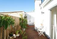 1180! Loftiges, wunderbar sonniges 2-Zimmer DG mit Terrasse Nähe Kutschkermarkt!