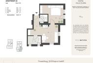 Modernes Anleger-Apartment mit Pool in der Villa Flora