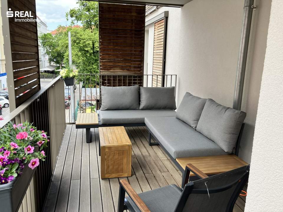Wohnen mit außergewöhnlich großer Westterrasse