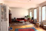 "Jugendstil-Wohnung mit flexibel teilbarem Wohn-/Seminarraum und 165 m2 eigener Freifläche"