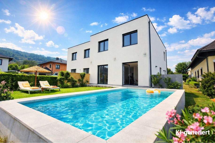 "Ihr neues Zuhause in Reichersdorf – Doppelhaushälfte mit Pool &amp; Traumgarten", Haus-kauf, 475.000,€, 3134 Sankt Pölten(Land)