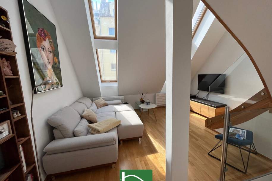 Seltene Gelegenheit! Barock trifft auf Moderne! Charmante Altbauwohnung in Barockhäuschen im Zentrum neben der U2! Wohngenuss auf 3 Ebenen mit Terrasse!, Wohnung-kauf, 789.000,€, 1020 Wien 2., Leopoldstadt