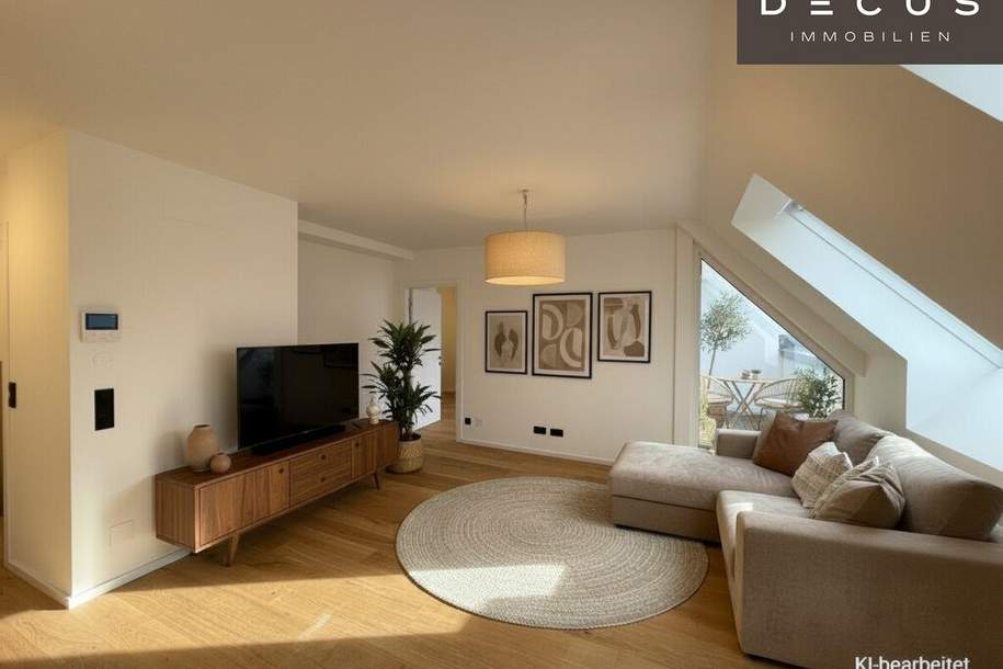 Stilvolle 2-Zimmer-Dachgeschosswohnung mit Terrasse &amp; elegantem Privatbereich, Wohnung-kauf, 399.000,€, 1150 Wien 15., Rudolfsheim-Fünfhaus