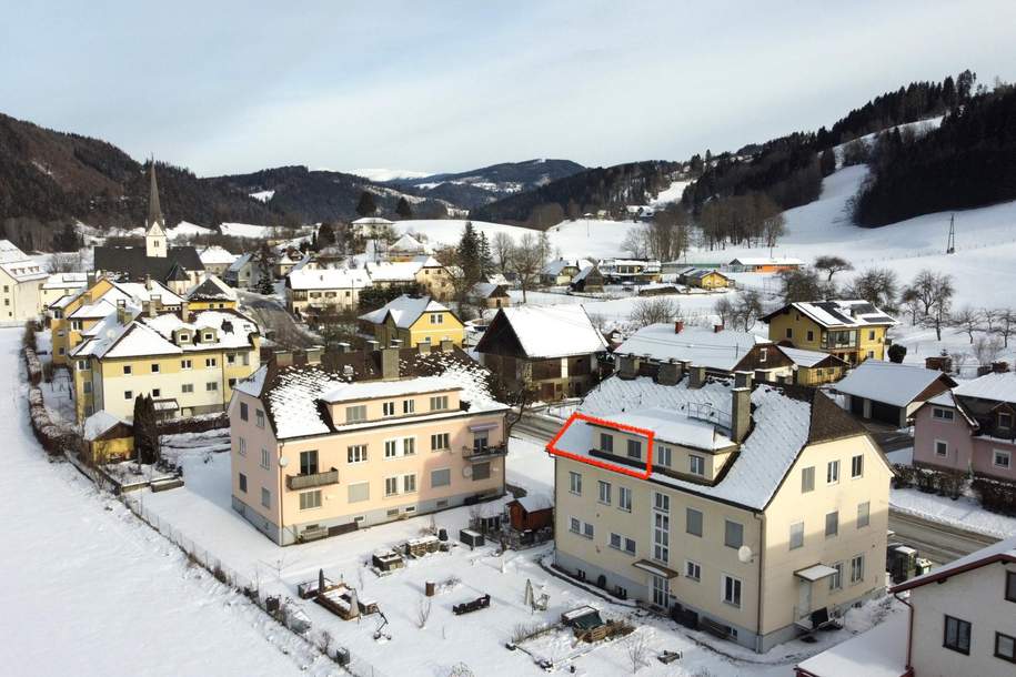 Helle 62 m² Dachgeschoßwohnung mit Gartenanteil – ruhig wohnen in Kärnten, Wohnung-kauf, 65.000,€, 9374 Sankt Veit an der Glan