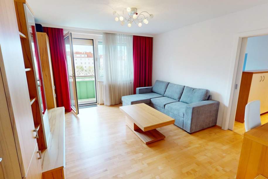 Gepflegte 2-Zimmer-Wohnung mit Balkon und Parkblick, Wohnung-kauf, 260.000,€, 1100 Wien 10., Favoriten