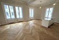 MÖLLWALDPLATZ, U1-NÄHE, 124 m2 ALTBAU, Wohnküche, 2 Zimmer, klimatisiert, 2 Bäder, Parketten, Loggia, 1. Liftstock, provisionsfrei