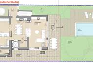 INVESTMENT MIT CA. 3,6% KP-RENDITE | Befristet vermietetes Haus | ca. 390 m² Nutzfläche | Inkl. Architektenstudien | Ost/West | Großer Garten &amp; Garage