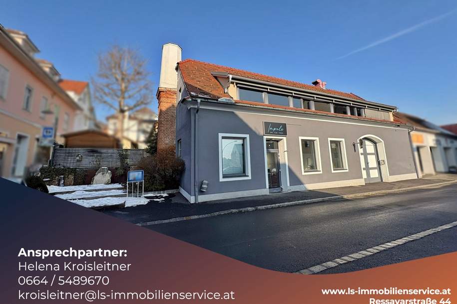 Großzügiges Geschäftslokal über 2 Ebenen mit Potenzial inkl. renovierungsbedürftiger Wohnung - Ideal auch als Eventlocation!, Gewerbeobjekt-kauf, 435.000,€, 8230 Hartberg-Fürstenfeld
