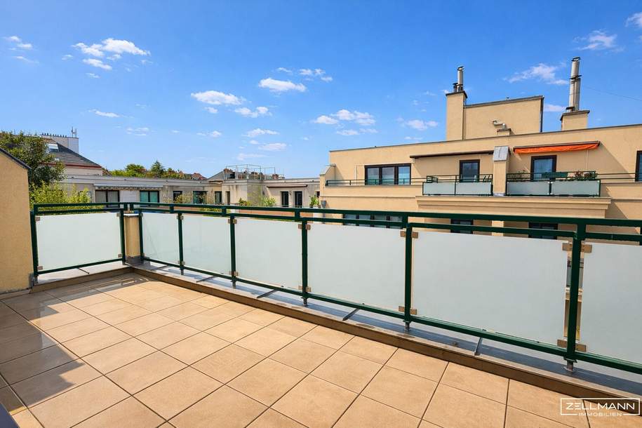 HETZENDORF an der Grenze zu Hietzing | 2 1/2 Zimmer + Wohnküche | Sonnige Dachterrassenwohnung | ZELLMANN IMMOBILIEN, Wohnung-legalform.mietkauf, 485.000,€, 1120 Wien 12., Meidling