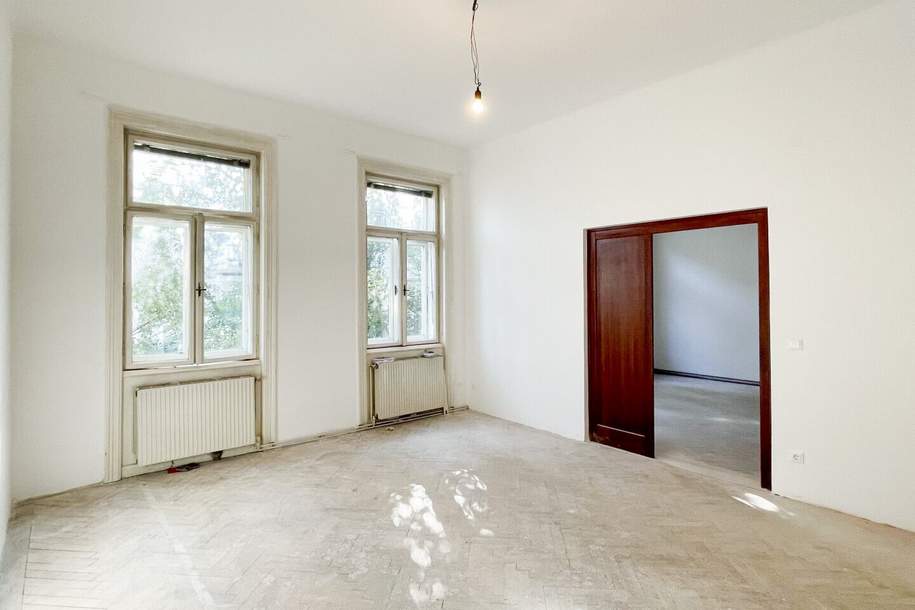 Stilaltbau Richtung Innenhof | Sanierungsbedürftige helle 4-5 Zimmer | 150m zum Schloss Schönbrunn | 2 Min. zur U4, Wohnung-kauf, 350.000,€, 1120 Wien 12., Meidling