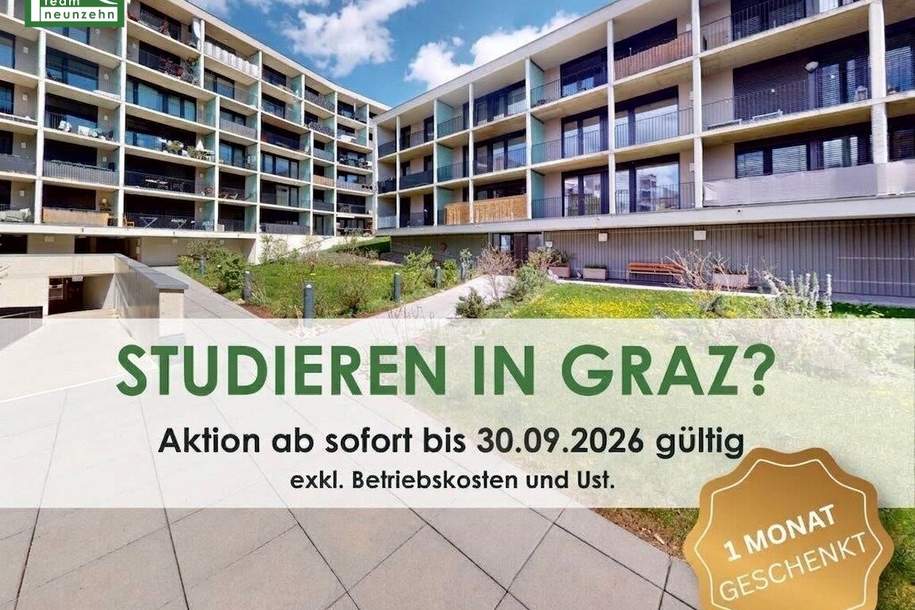 Entspannung im Innenhof, Urbanität vor der Tür – Styria Center. - WOHNTRAUM, Wohnung-miete, 598,96,€, 8020 Graz(Stadt)
