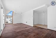 Luftiges Dachgeschoss-Refugium: Atemberaubende 2-Zimmer-Wohnung mit beeindruckender Freifläche