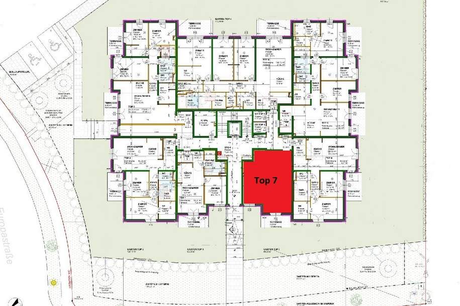 Vorverkauf 8 hochwertiger Eigentumswohnungen im Aqualina Wohnpark, Wohnung-kauf, 282.000,€, 2483 Baden