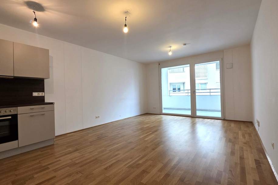 Neubauwohnung mit großer Loggia / Deckenkühlung / 1.OG // Ab JULI!!, Wohnung-miete, 1.399,00,€, 1110 Wien 11., Simmering