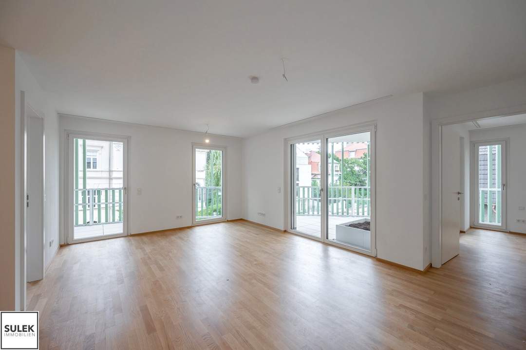 Perfekt für Homeoffice: Erstbezug mit 3 Zimmern und zwei Balkonen | Rondelle XIV - Top 3