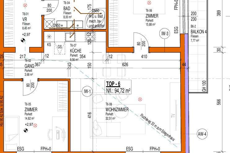 Erstbezug mit 94m² WFL + 2 Balkonen 18m², gr. Wohnküche & 2 Zimmer, 60m² PKW-Stellplatz, Wohnung-kauf, 228.899,€, 2425 Neusiedl am See