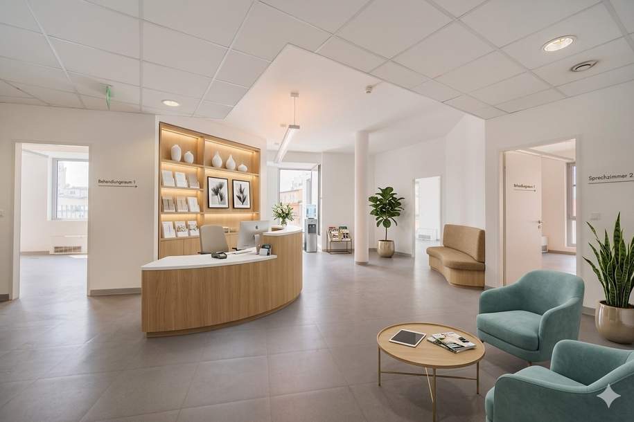 Barrierefreie DG Ordinationsfläche direkt bei der U1 Station Reumannplatz zu mieten, Gewerbeobjekt-miete, 5.979,19,€, 1100 Wien 10., Favoriten