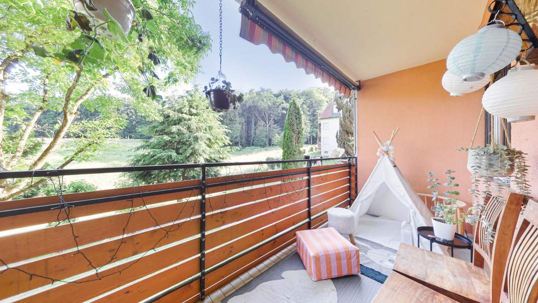 Wohnen mit Grünblick 4-Zimmer-Wohnung mit Loggia & Garage in Ehrenhausen.
