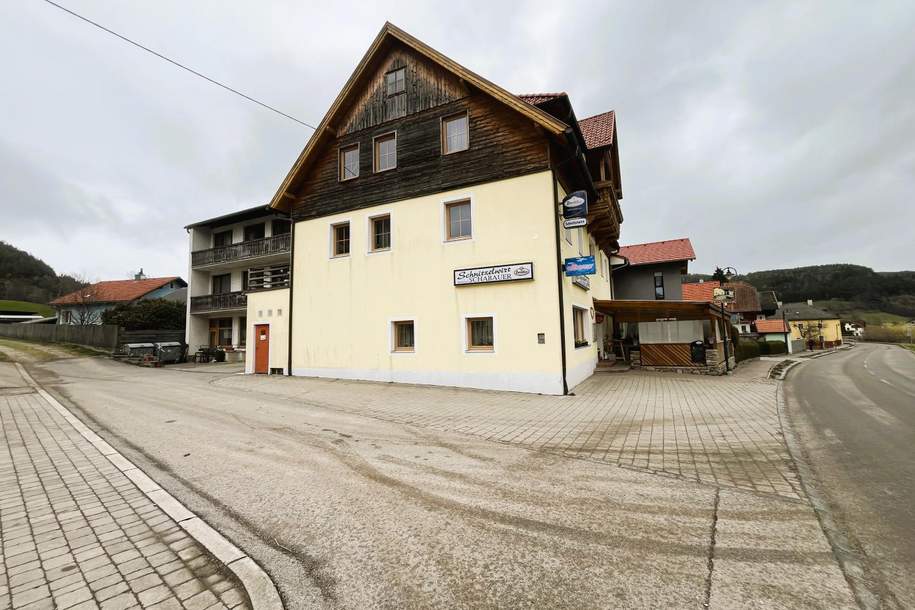 Traditions-Gastronomiebetrieb! Beherbergungsmöglichkeit! Umnutzung zu Wohn- oder Mischkonzept! Vielseitige Nutzungmöglichkeiten!, Gewerbeobjekt-kauf, 433.000,€, 2880 Neunkirchen