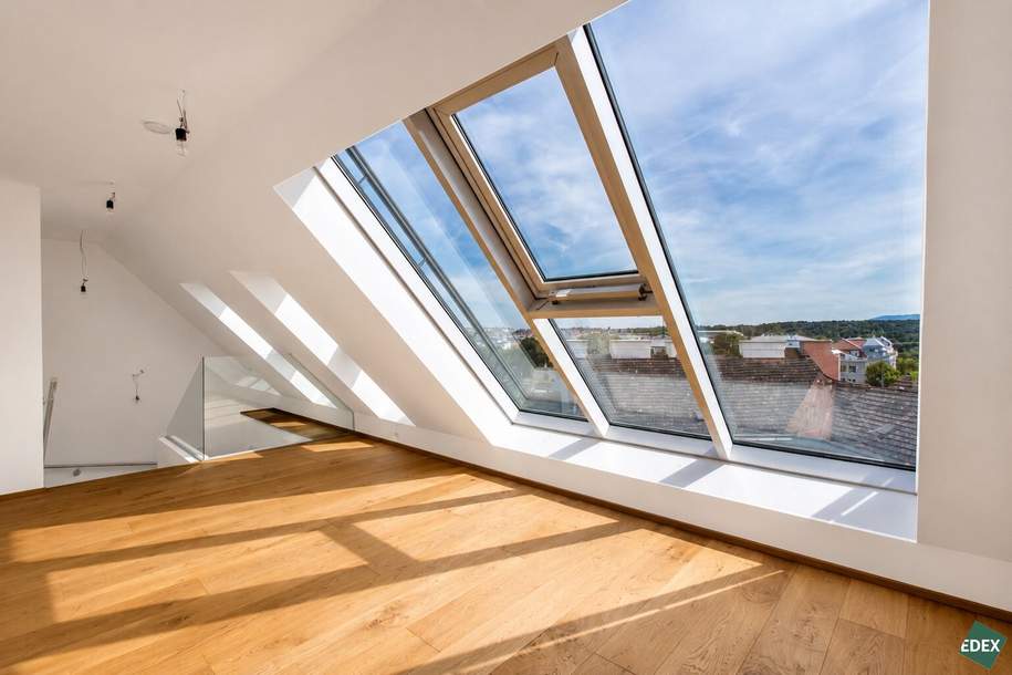 Exklusive Dachgeschoss-Maisonette mit zwei Terrassen und Blick über Wien – Nähe Schönbrunn, Wohnung-kauf, 1.090.000,€, 1150 Wien 15., Rudolfsheim-Fünfhaus