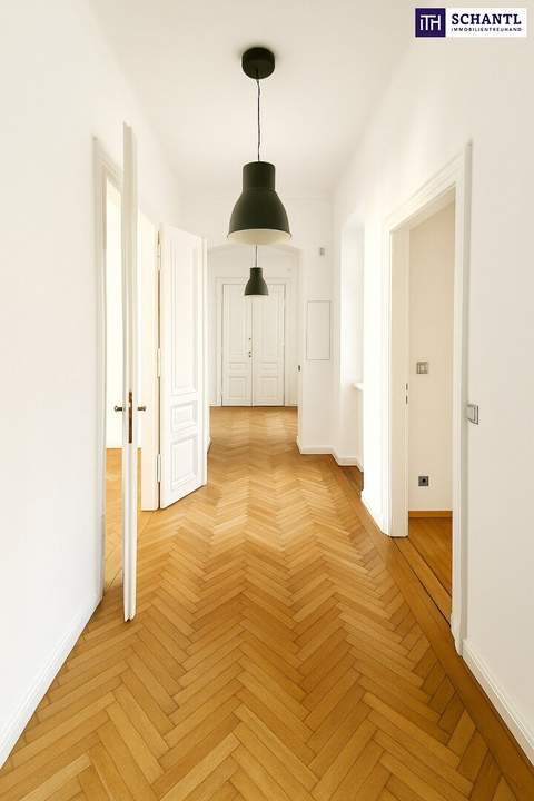 Klassisch. Wienerisch. Wunderschön. Ein Zuhause mit Charakter! Klassische Altbauwohnung in der Barawitzkagasse in kompletter Hoflage + Flügeltüren + Grünblick!