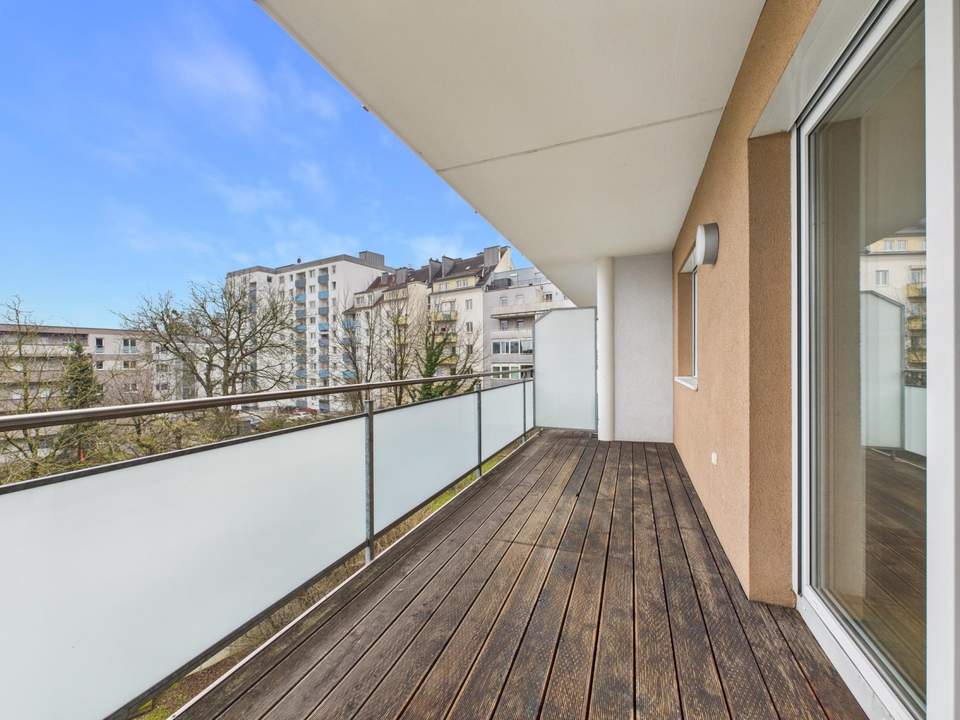 LINZ (FROSCHBERG): TOP-MIETWOHNUNG (2 Zimmer) ca. 47,25 m² WNFL. - XL Balkon/Loggia ca. 14,67m²