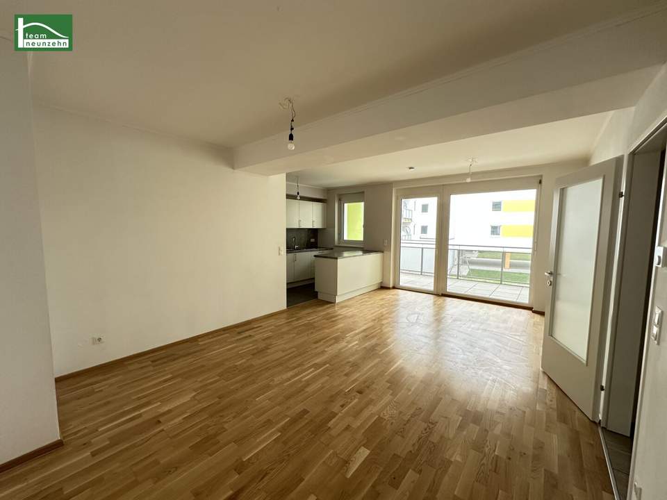 Innenhof-Wohnung im Markhof mit großem Balkon nahe S-Bahn und Schwechat Zentrum! GEMEINSCHAFTLICHE DACHTERRASSE!