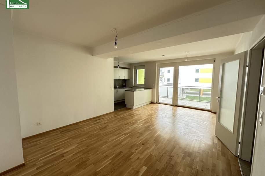 Innenhof-Wohnung im Markhof mit großem Balkon nahe S-Bahn und Schwechat Zentrum! GEMEINSCHAFTLICHE DACHTERRASSE!, Wohnung-miete, 1.248,93,€, 2320 Bruck an der Leitha