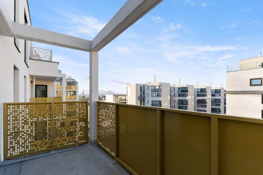 Gratis Miete Mai - Leopoldsberg-Blick vom Innenhof-Balkon - Donauzentrum, Wohnung-miete, 1.490,00,€, 1220 Wien 22., Donaustadt