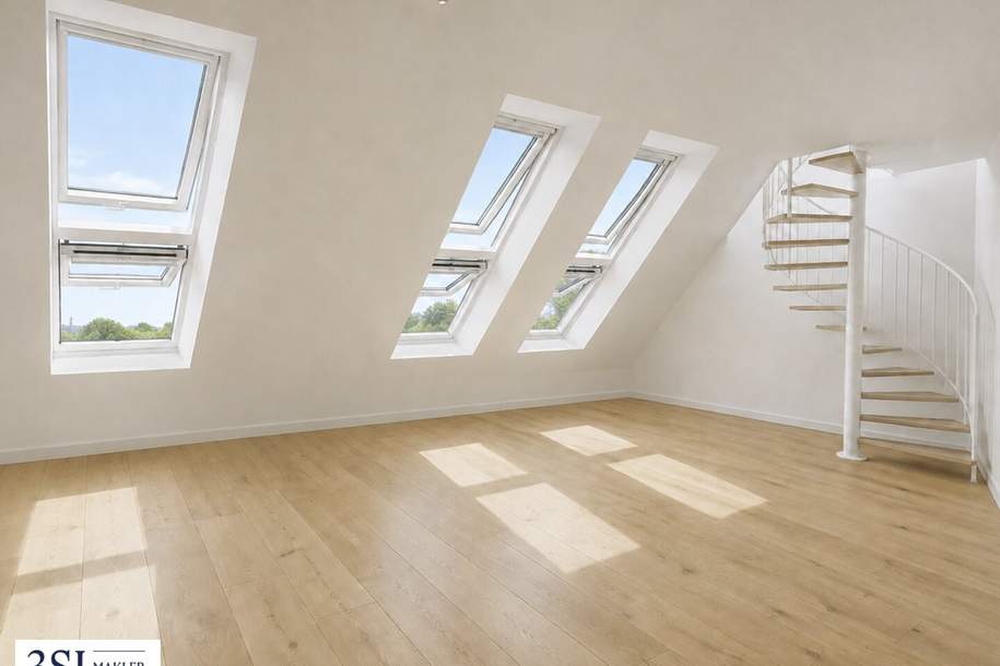Exklusives Wohnen im 2. Dachgeschoß – großzügige Maisonette-Wohnung mit Terrasse, Wohnung-kauf, 990.000,€, 1040 Wien 4., Wieden