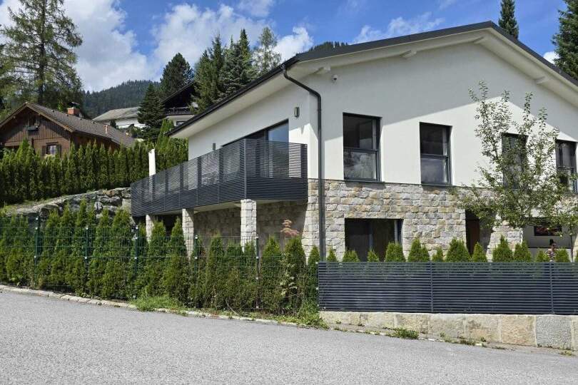 Luxusvilla in idyllischer Steiermark am Semmering: 235m² Wohnfläche, Top Ausstattung, Garten, Terrasse, Garage, Sauna - für 1.089.000,00 € mit Bergblick, Haus-kauf, 1.089.000,€, 8684 Bruck-Mürzzuschlag