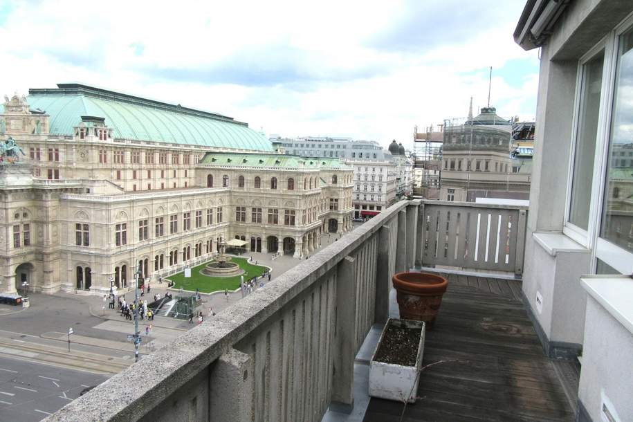 NÄHE OPER – 4 ZIMMER DACHGESCHOSSAPARTMENT MIT RUNDUM-DACHTERRASSE, Wohnung-kauf, 2.500.000,€, 1010 Wien 1., Innere Stadt