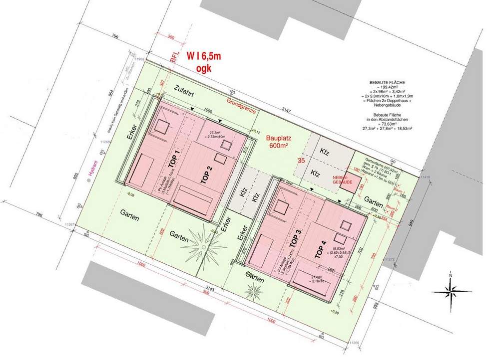 PREISREDUZIERT! Baugenehmigtes Projekt mit 4 Wohnhauseinheiten in absolut ruhiger grüner Wohnlage