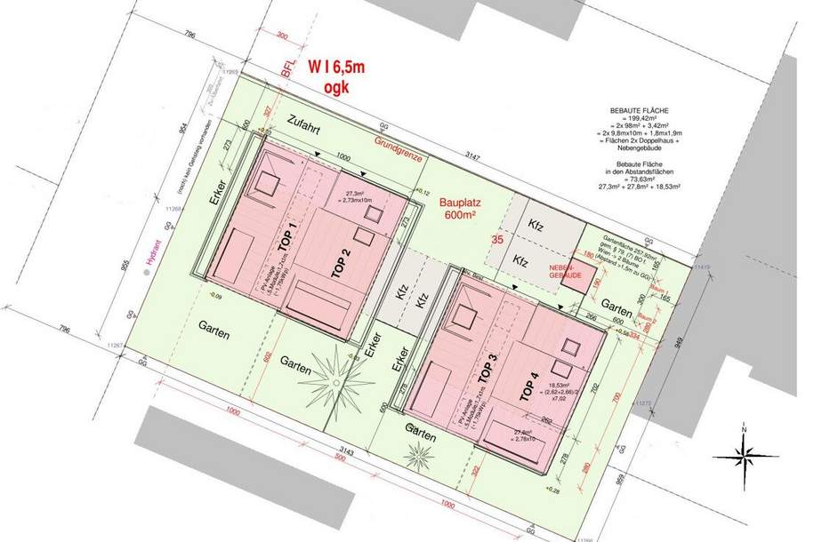 PREISREDUZIERT! Baugenehmigtes Projekt mit 4 Wohnhauseinheiten in absolut ruhiger grüner Wohnlage, Haus-kauf, 679.000,€, 1220 Wien 22., Donaustadt