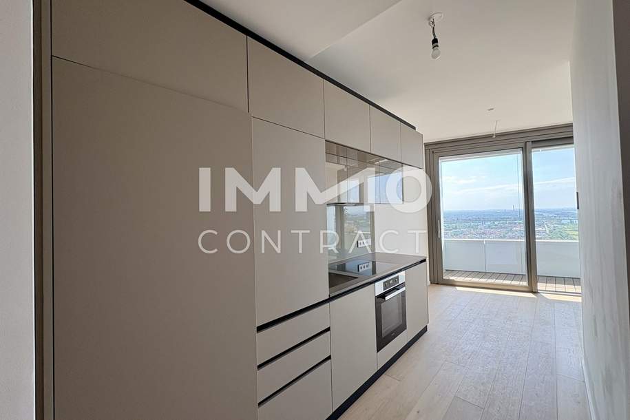 DANUBEFLATS: Liebenswertes Studio mit fantastischem Balkon (Doorman, Gym, Spa, Pool, Lounges), Wohnung-kauf, 359.500,€, 1220 Wien 22., Donaustadt