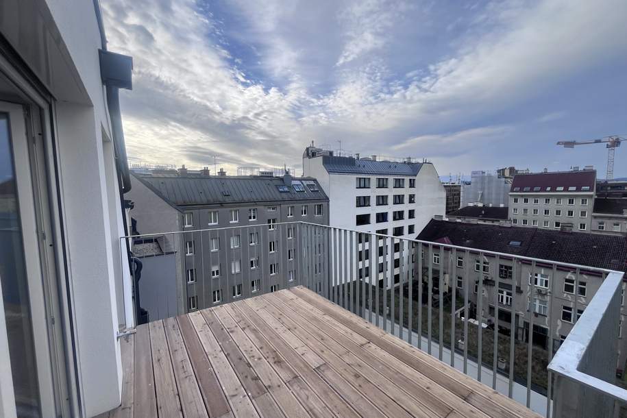 Dachgeschoss-Maisonette auf 2 Ebenen mit 3 Terrassen | Erstbezug | klimatisiert, Wohnung-kauf, 595.000,€, 1100 Wien 10., Favoriten