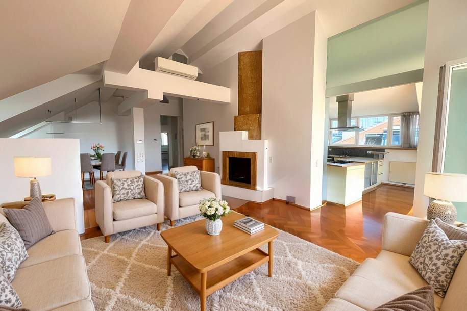 1190! 4 Zimmer Dachgeschoss Maisonette mit herrlichem Weitblick über Wien- Nähe Türkenschanzpark, Wohnung-miete, 3.900,72,€, 1190 Wien 19., Döbling